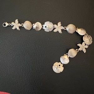 Sea creatures silver bracelet